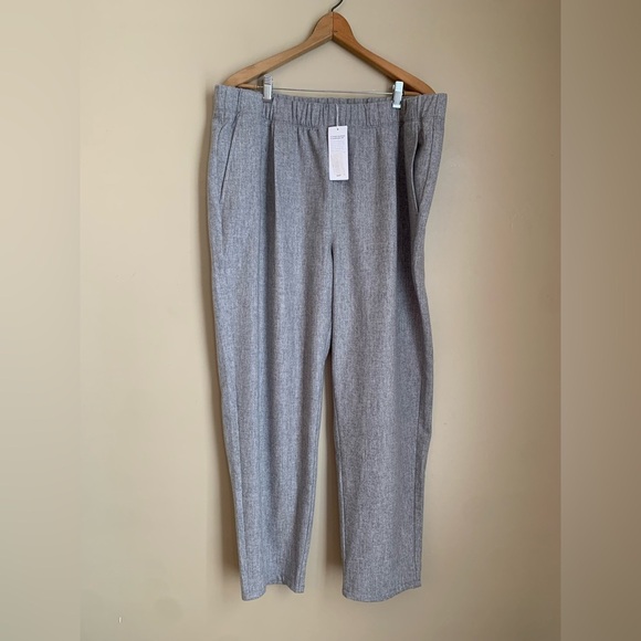 Eileen Fisher Pants 100% Wool Moon Tapered Ankle Pant XL gray - Picture 1 of 8